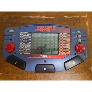Jeopardy Handheld Electronic LCD Game Tiger Electronics 1997 Tested Works Vintag